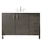 James Martin Vanities Metropolitan 48in Single Vanity, Silver Oak w/ 3 CM White Zeus Quartz Top 850-V48-SOK-3WZ - alternate 1